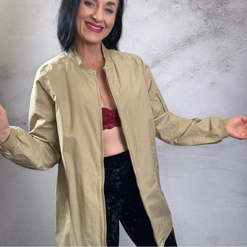 Timberland Tan Bomber Jacket Lightweight Classic - Picture 1 of 6